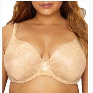 PLAYTEX SECRETS INCREDIBLY SMOOTH T-SHIRT BRA | LIGHT BEIGE/NUDE LACE |UNDERWIRE